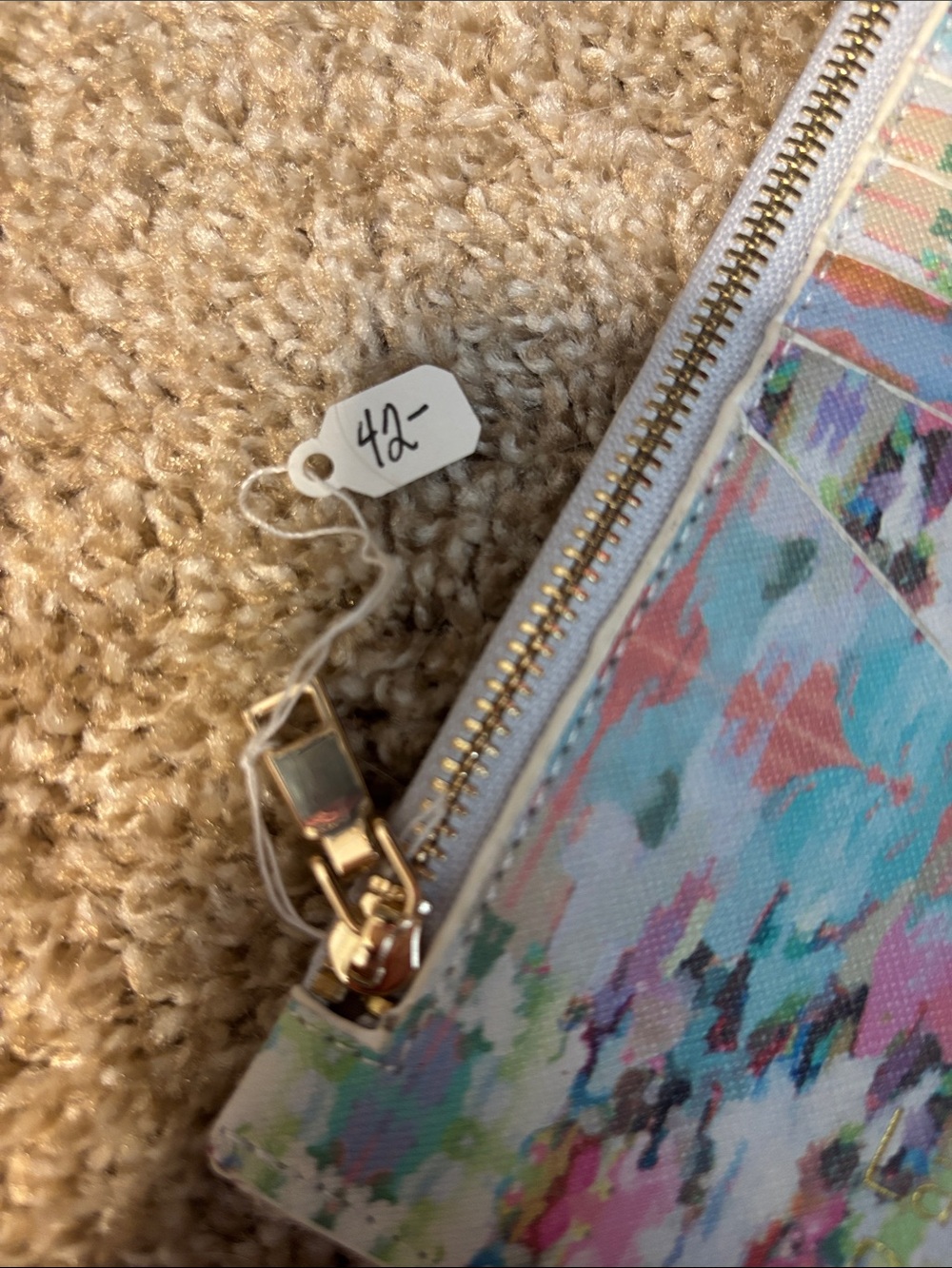 Multicolor Patterned Women’s Zip Card Wallet - Picture 3 of 6